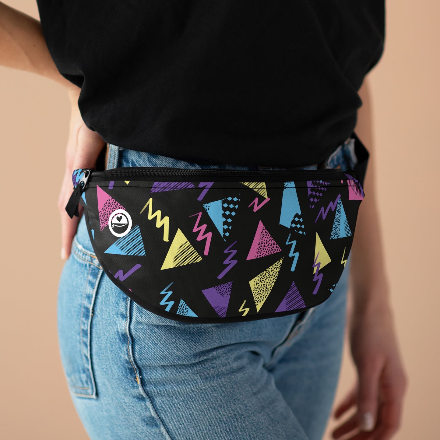 Saved By The Dang Bell - The Allsack - Orders ship within three (3) Business Days of order Personalization is free of charge Includes credit card holders Black lining with inside divider and zipper pocket on the back Adjustable waist band 100% Polyester One size One-sided print Assembled in the USA from globally sourced parts