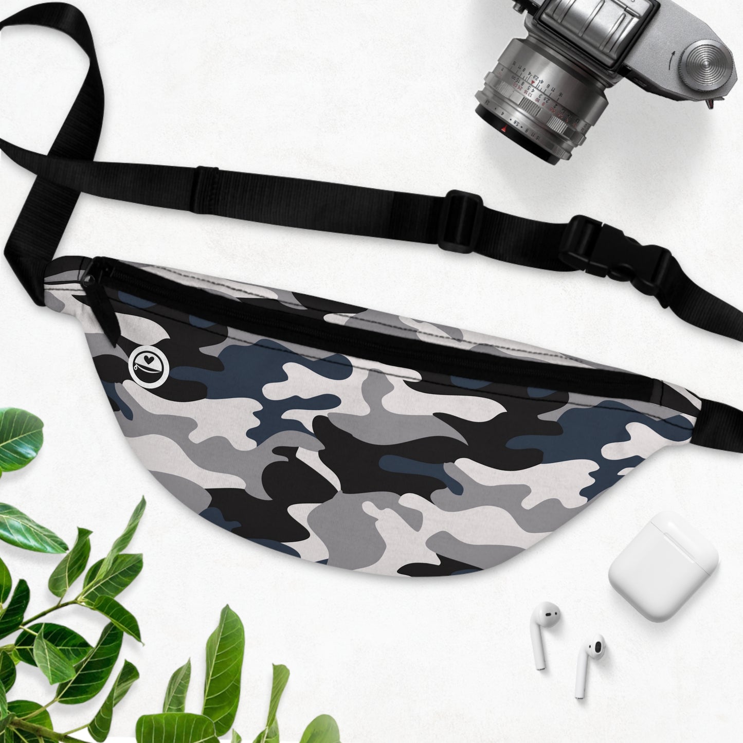 Doe-Nuts Pouch - The Allsack - Orders ship within three (3) Business Days of order Personalization is free of charge Includes credit card holders Black lining with inside divider and zipper pocket on the back Adjustable waist band 100% Polyester One size One-sided print Assembled in the USA from globally sourced parts