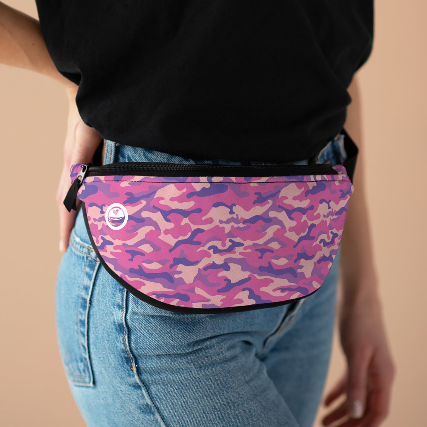 Shh We’re Hunting Magic - The Allsack - Orders ship within three (3) Business Days of order Personalization is free of charge Includes credit card holders Black lining with inside divider and zipper pocket on the back Adjustable waist band 100% Polyester One size One-sided print Assembled in the USA from globally sourced parts