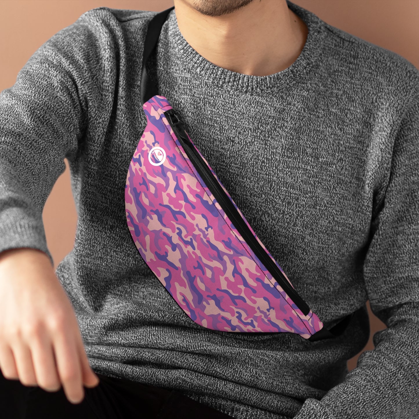 Shh We’re Hunting Magic - The Allsack - Orders ship within three (3) Business Days of order Personalization is free of charge Includes credit card holders Black lining with inside divider and zipper pocket on the back Adjustable waist band 100% Polyester One size One-sided print Assembled in the USA from globally sourced parts