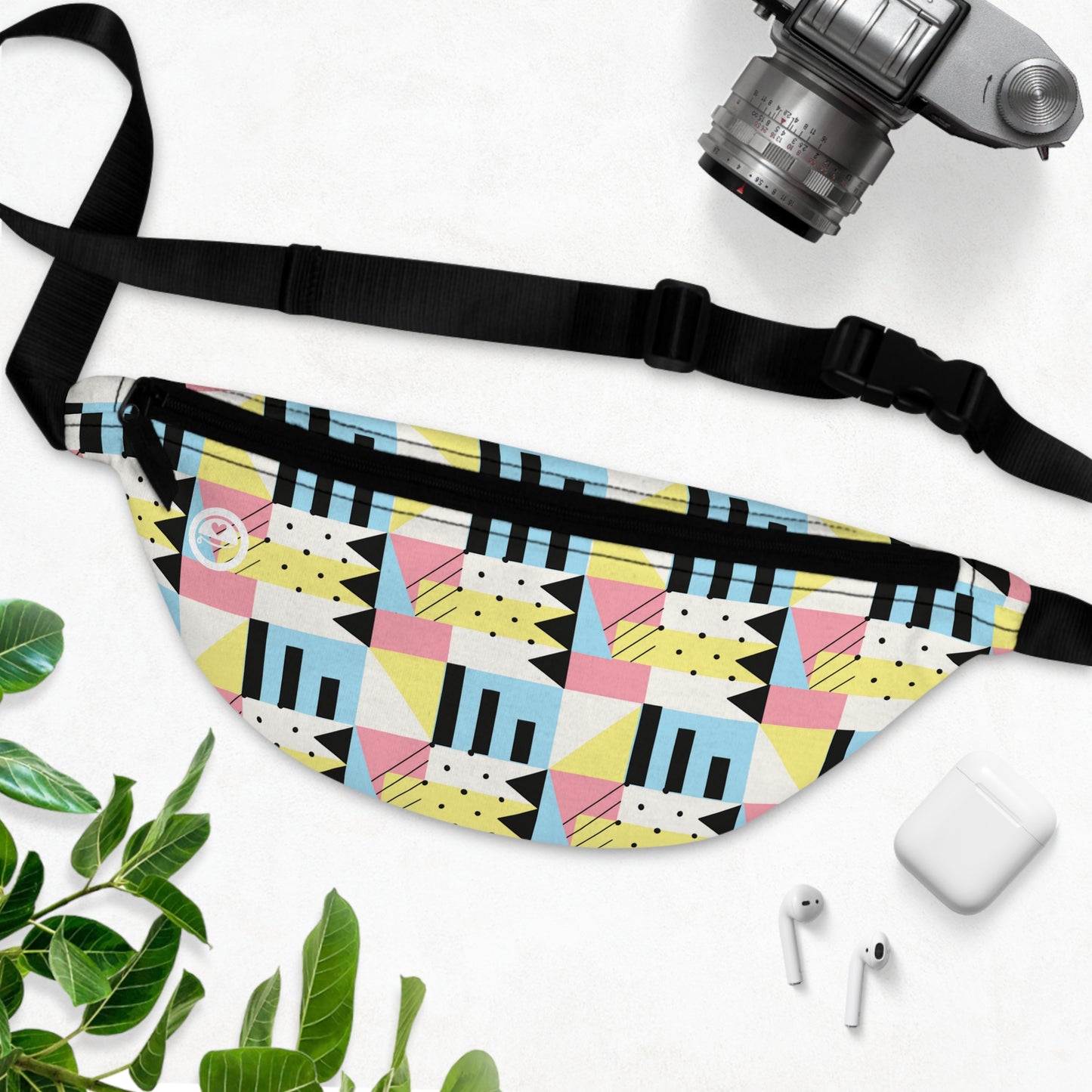Eighties Chic - The Allsack - Orders ship within three (3) Business Days of order Personalization is free of charge Includes credit card holders Black lining with inside divider and zipper pocket on the back Adjustable waist band 100% Polyester One size One-sided print Assembled in the USA from globally sourced parts