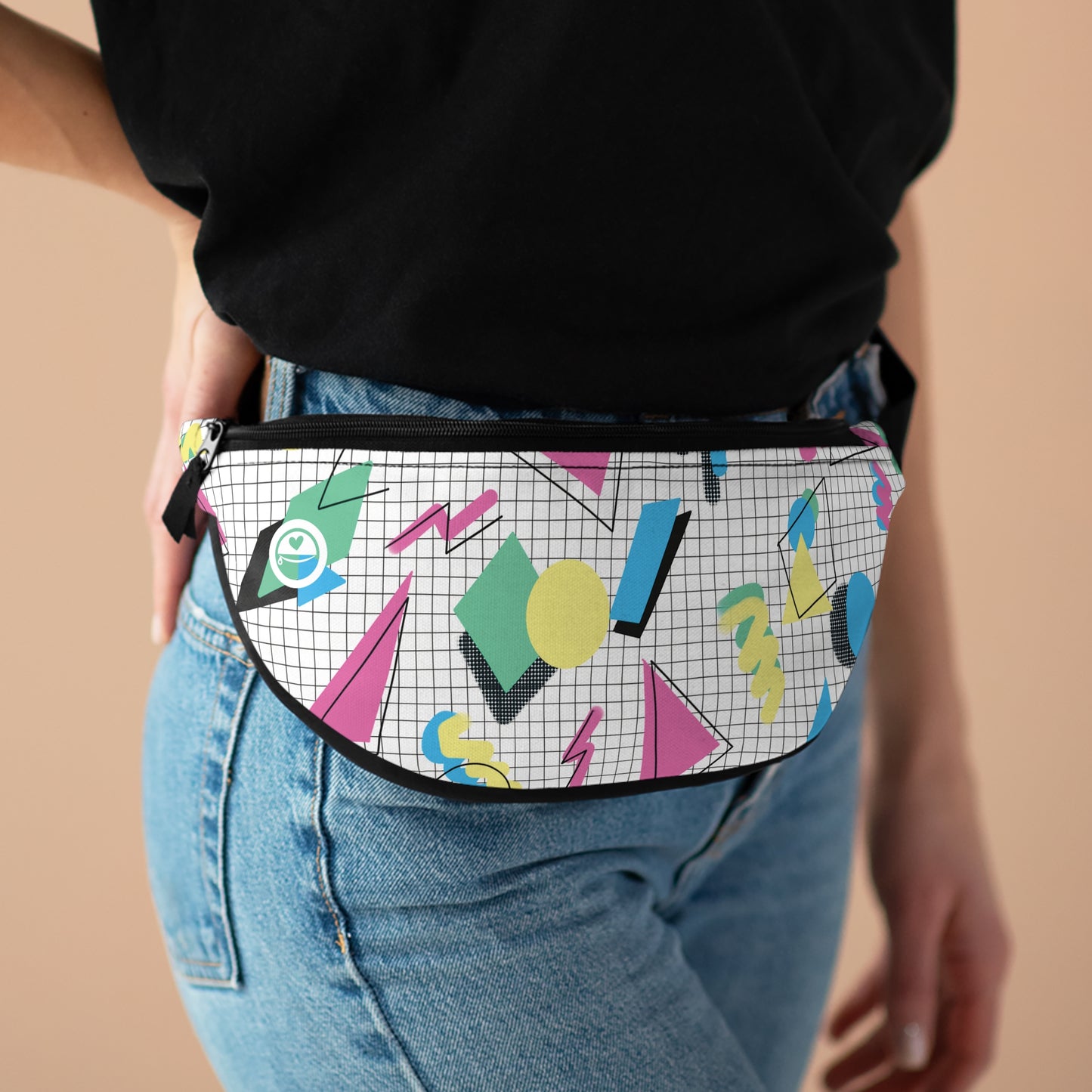 Wake Me Up Before You Pogo - The Allsack - Orders ship within three (3) Business Days of order Personalization is free of charge Includes credit card holders Black lining with inside divider and zipper pocket on the back Adjustable waist band 100% Polyester One size One-sided print Assembled in the USA from globally sourced parts