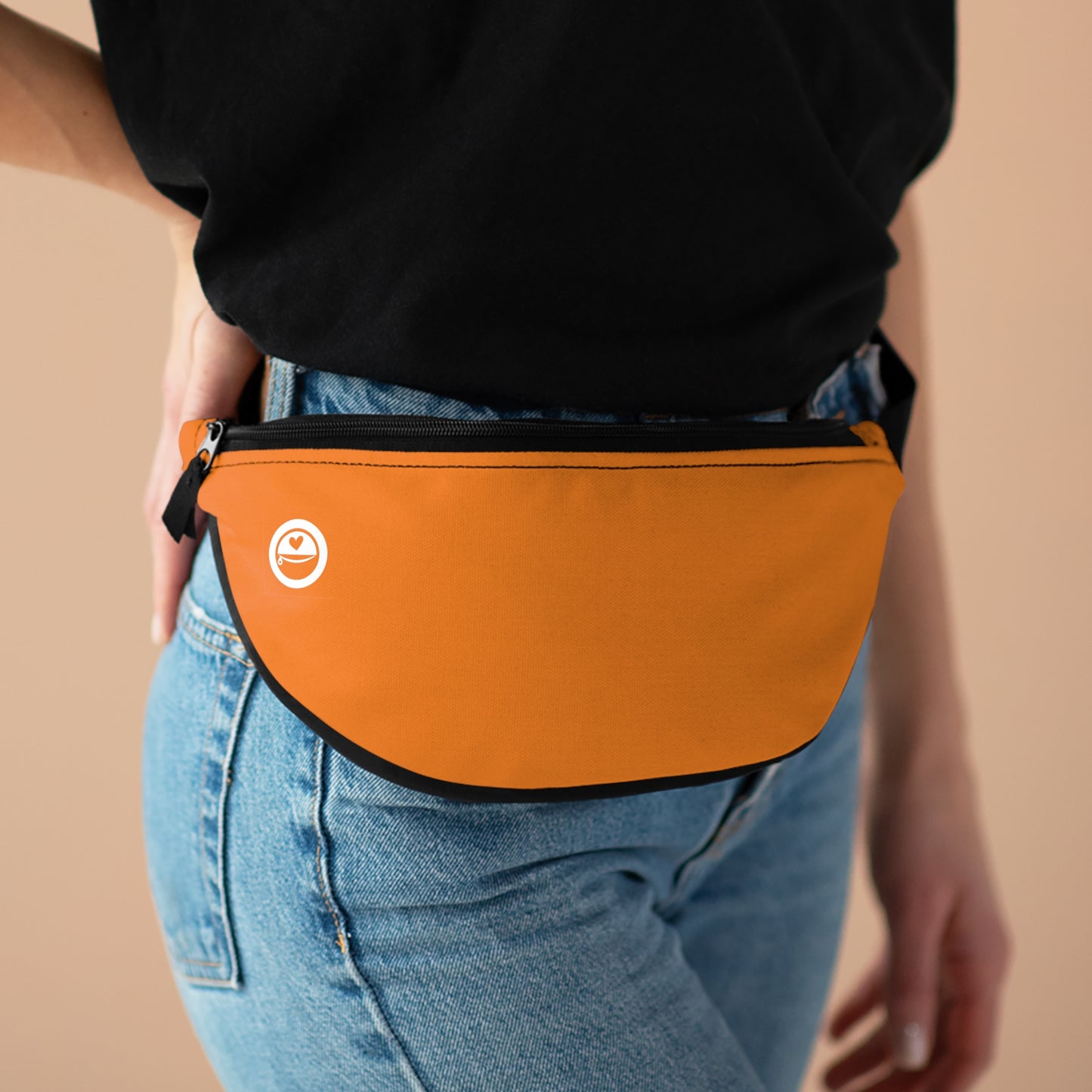 Hunter Blaze Orange - The Allsack - Orders ship within three (3) Business Days of order Personalization is free of charge Includes credit card holders Black lining with inside divider and zipper pocket on the back Adjustable waist band 100% Polyester One size One-sided print Assembled in the USA from globally sourced parts