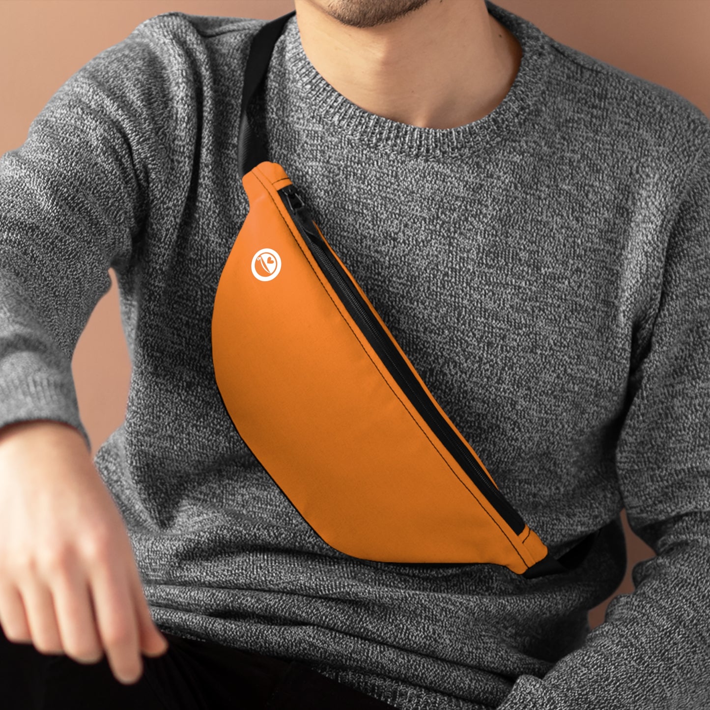 Hunter Blaze Orange - The Allsack - Orders ship within three (3) Business Days of order Personalization is free of charge Includes credit card holders Black lining with inside divider and zipper pocket on the back Adjustable waist band 100% Polyester One size One-sided print Assembled in the USA from globally sourced parts