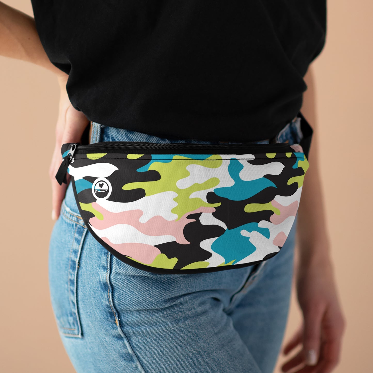 Squirrel’s Delight - The Allsack - Orders ship within three (3) Business Days of order Personalization is free of charge Includes credit card holders Black lining with inside divider and zipper pocket on the back Adjustable waist band 100% Polyester One size One-sided print Assembled in the USA from globally sourced parts